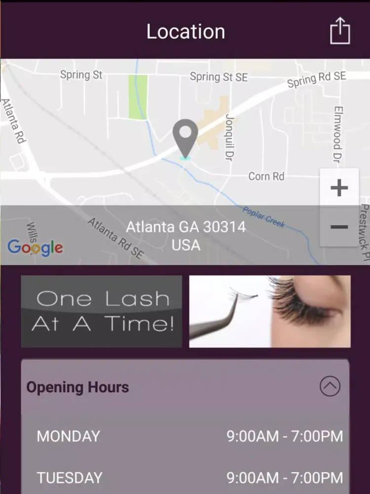 Tangkapan layar Envy Me Lash Studio & Spa iPad 