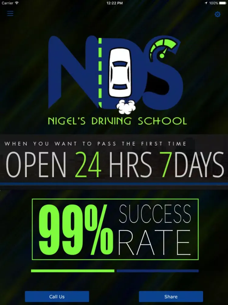 ภาพหน้าจอของ Nigels Driving School iPad 
