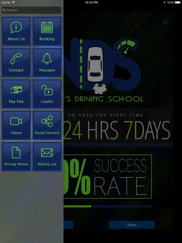 ภาพหน้าจอของ Nigels Driving School iPad 