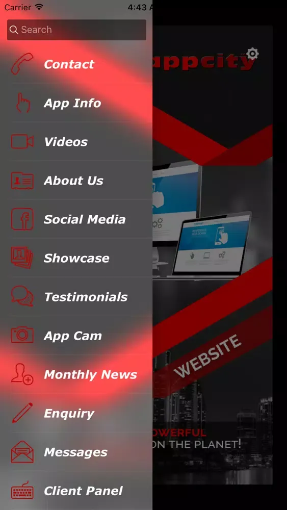 Zrzuty ekranu App City