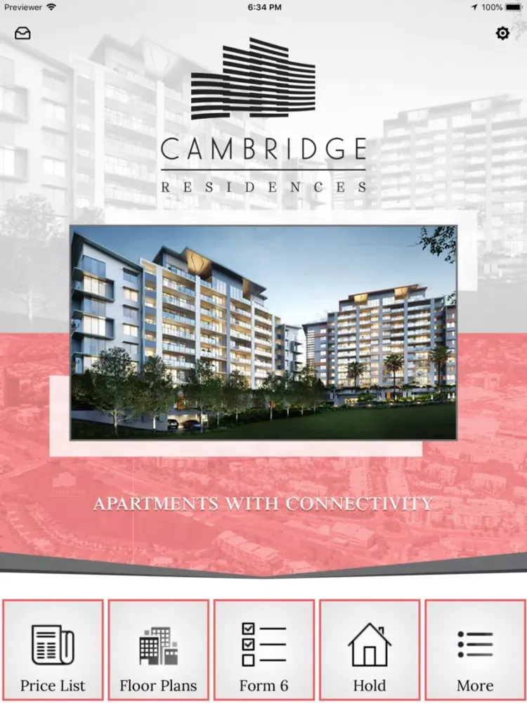Capturas de pantalla de Cambridge Residences iPad 