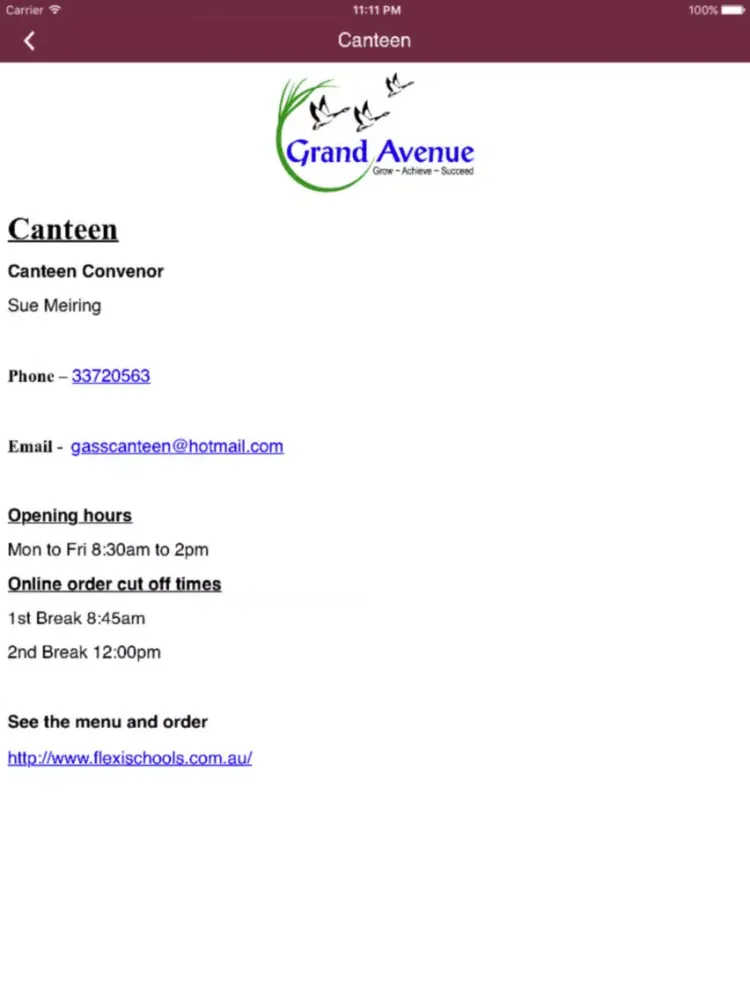 Grand Avenue State School iPad  Screenshots