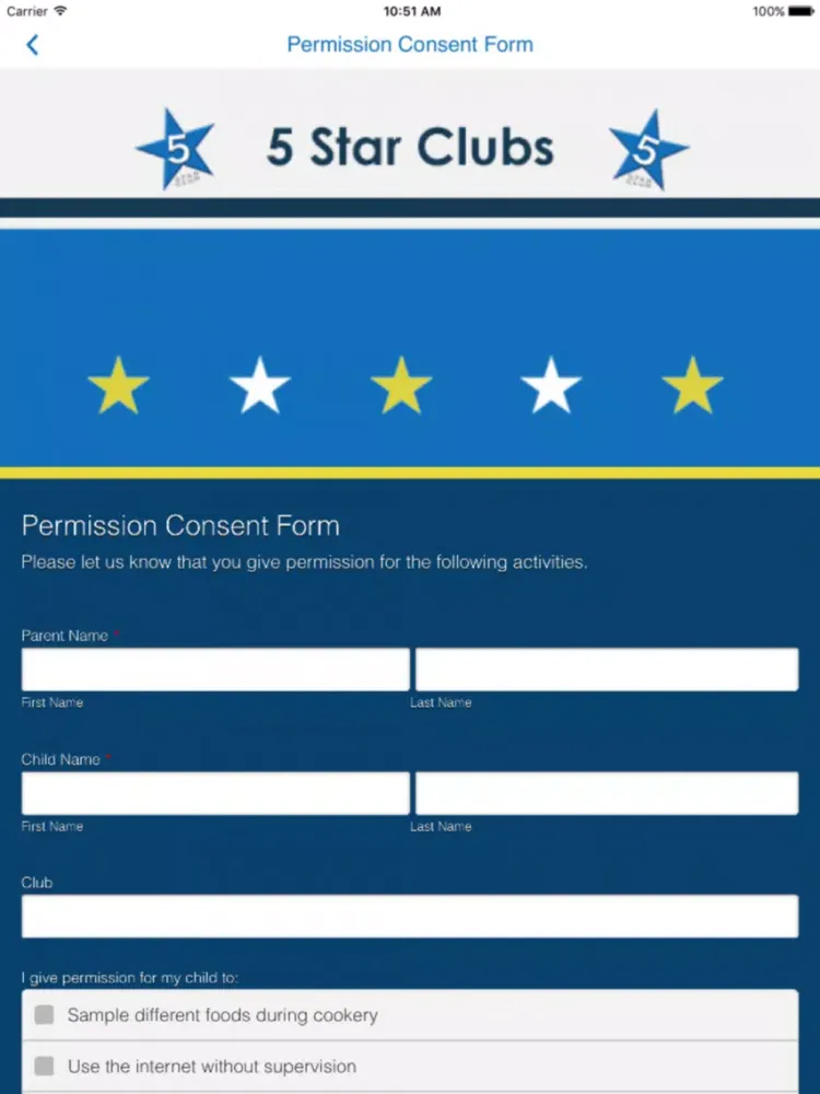 5 Star Clubs iPad  Ekran Görüntüleri