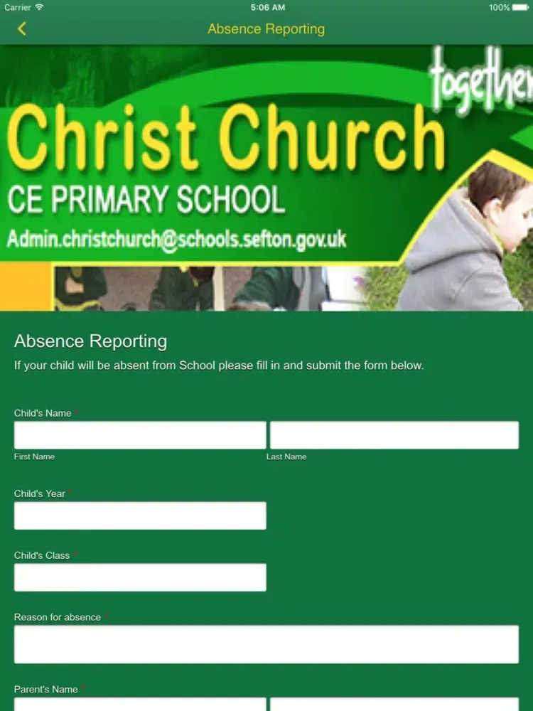 ภาพหน้าจอของ Christ Church CE Primary iPad 