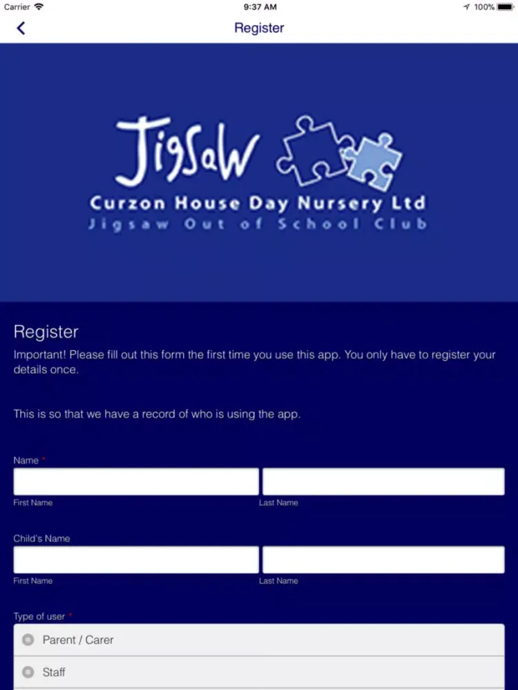 Jigsaw Curzon Nursery iPad  স্ক্রিনশট