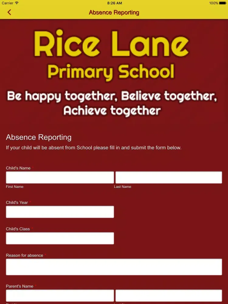 Rice Lane Primary School iPad  Screenshots