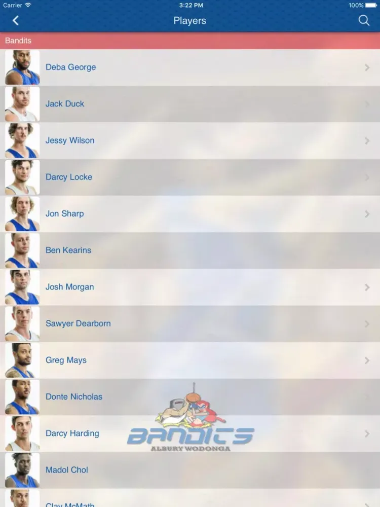 Capturas de pantalla de Albury Wodonga Bandits iPad 