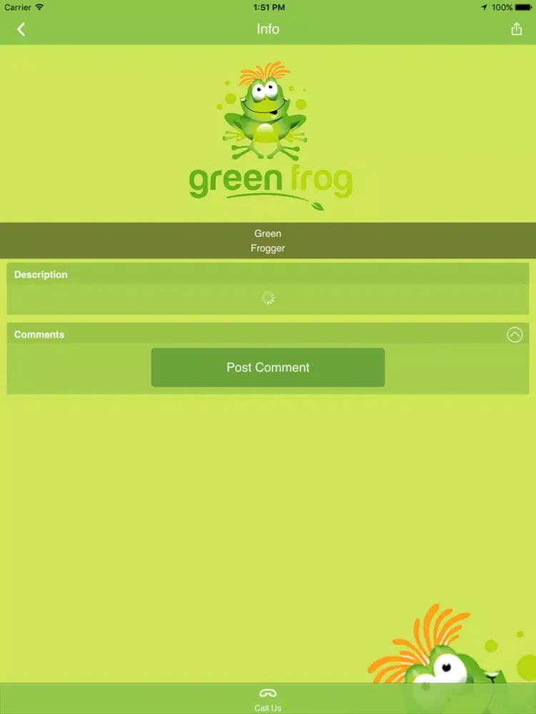 Ảnh chụp màn hình của Green Frogger iPad 