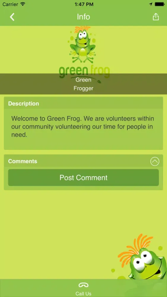 Ảnh chụp màn hình của Green Frogger