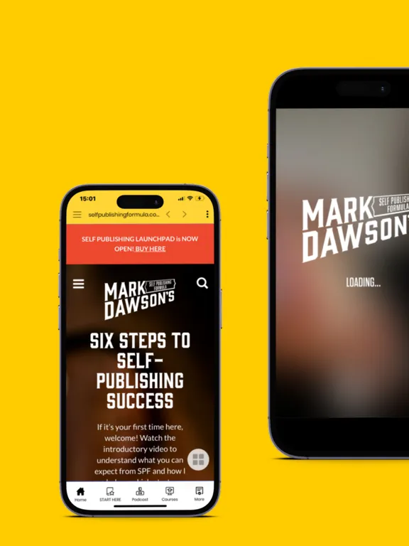 Tangkapan layar Mark Dawson's Self Pub Formula iPad 