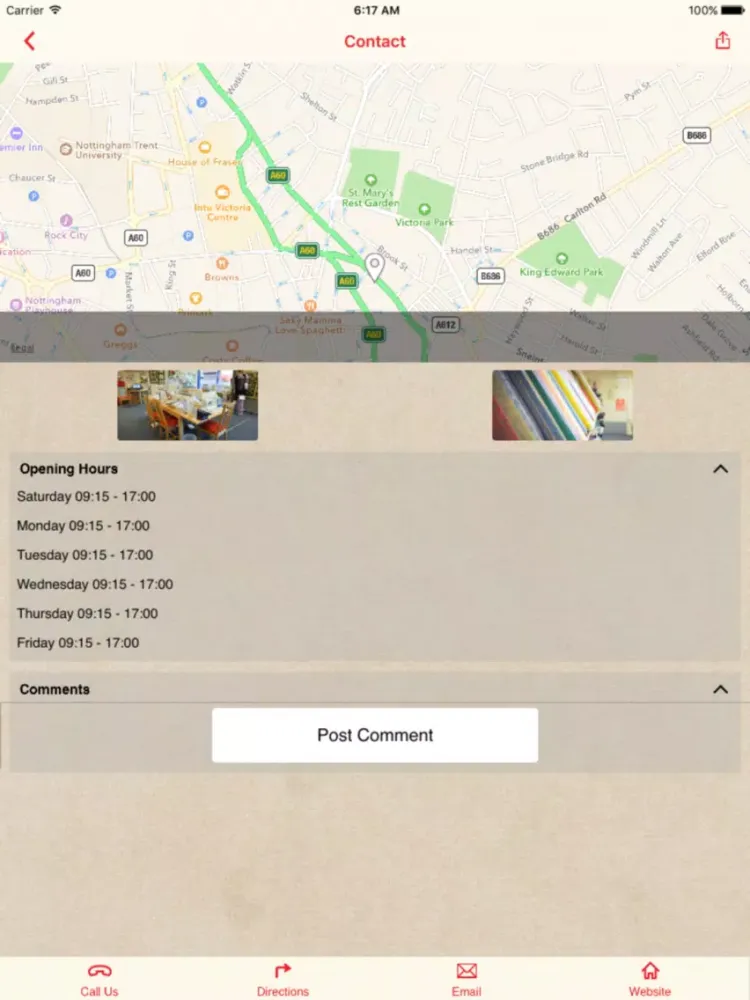 Tangkapan layar Coles Sewing Centre iPad 
