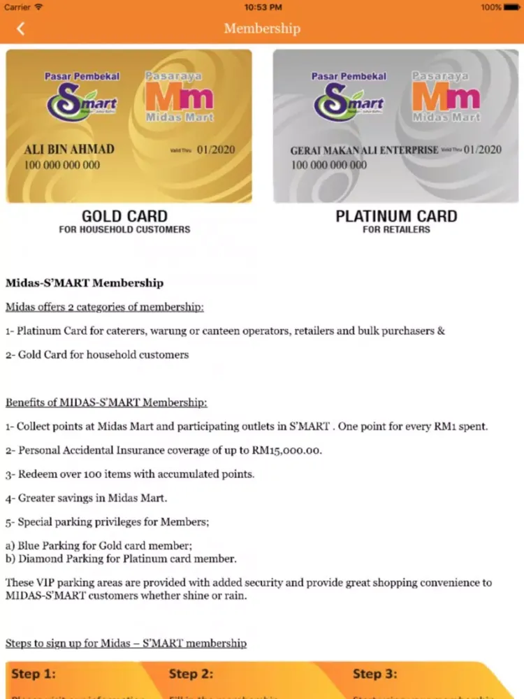 Capturas de tela do Midas Mart Online Order iPad 