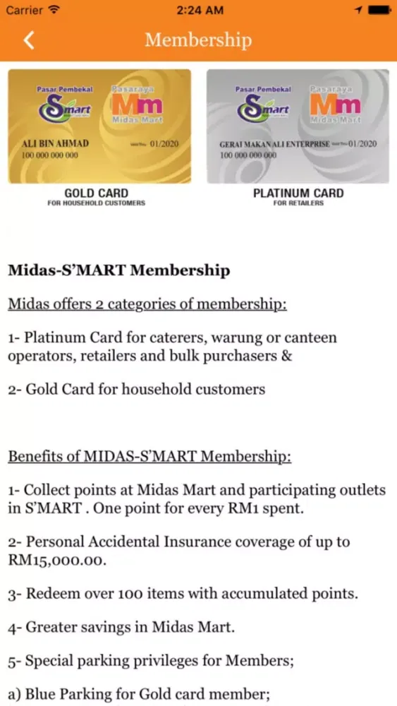 Capturas de tela do Midas Mart Online Order