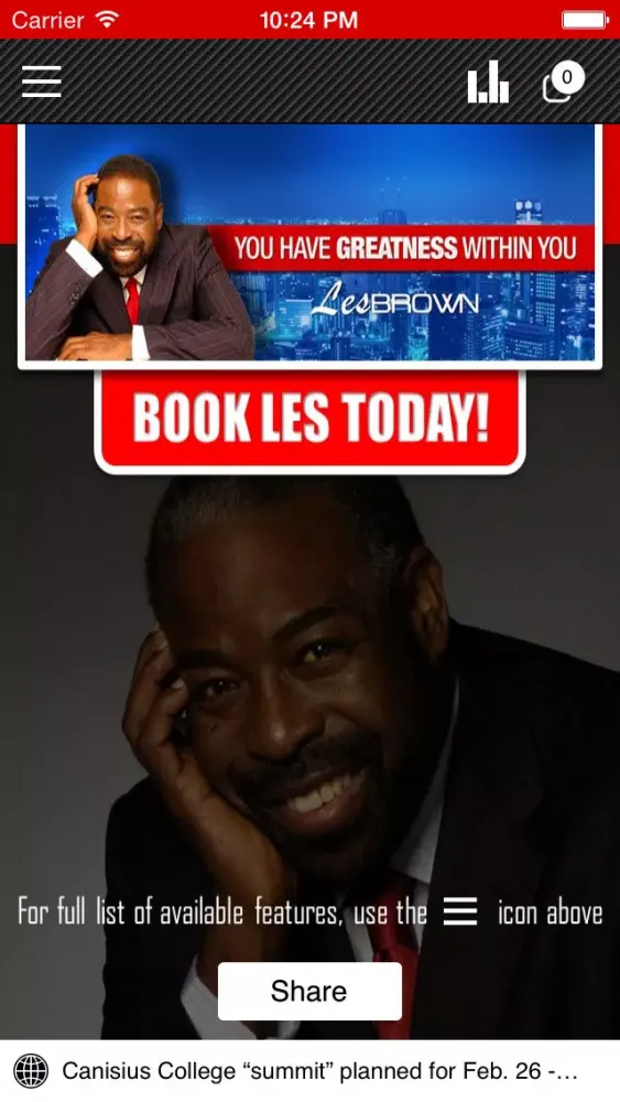 Les Brown App Ekran Görüntüleri