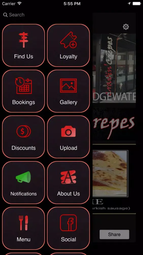 Ảnh chụp màn hình của Cravin Crepes