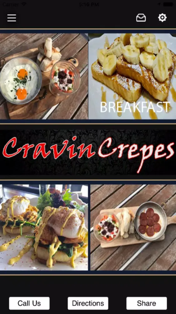 Ảnh chụp màn hình của Cravin Crepes