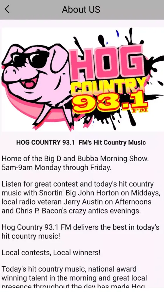 Tangkapan layar Hog Country