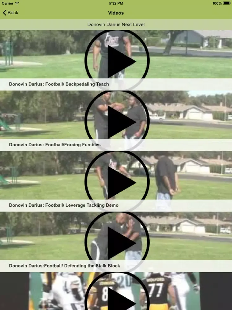 Capturas de pantalla de Donovin Darius Next Level Training iPad 