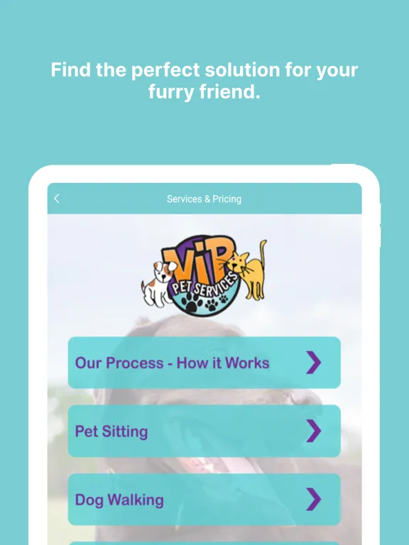 Ảnh chụp màn hình của VIP Pet Services iPad 