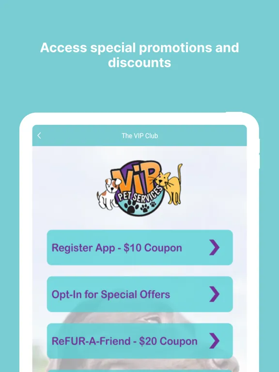 Ảnh chụp màn hình của VIP Pet Services iPad 
