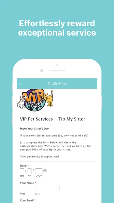 Ảnh chụp màn hình của VIP Pet Services