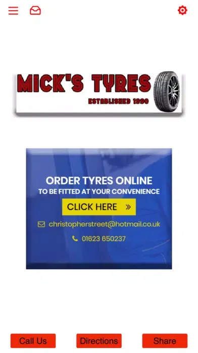 Micks Tyres Ekran Görüntüleri