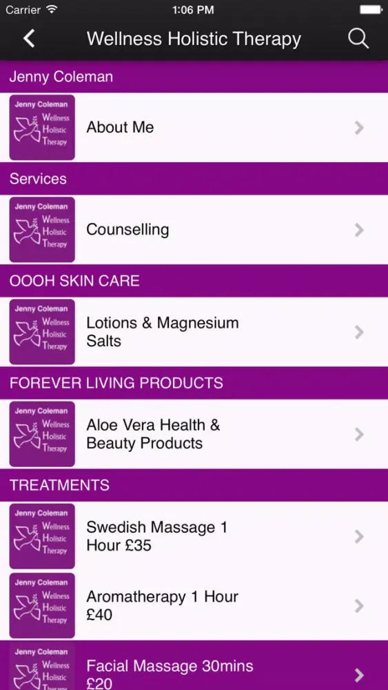 Wellness Holistic Therapy Screenshots