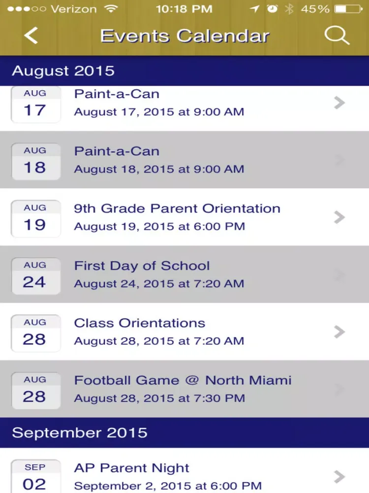 Miami SHS iPad  스크린샷