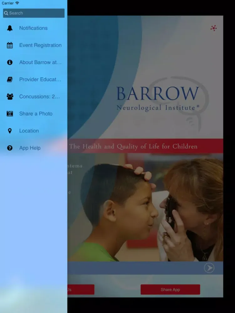 Zrzuty ekranu Barrow at Phoenix Children’s iPad 