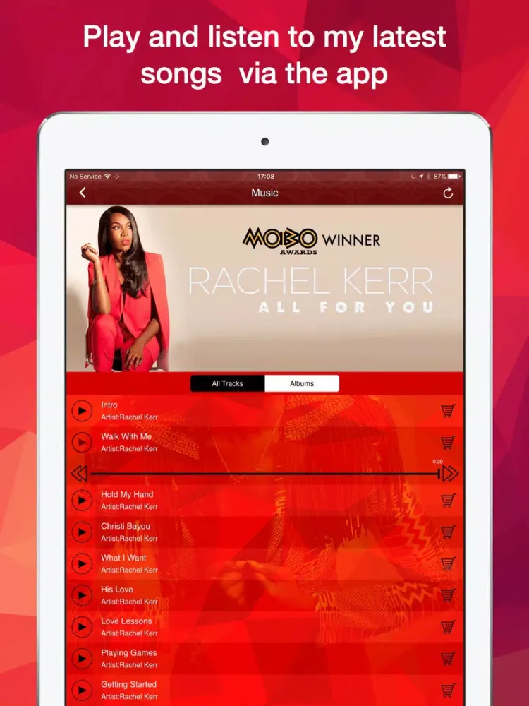 Rachel Kerr iPad  سکرین شاٹس