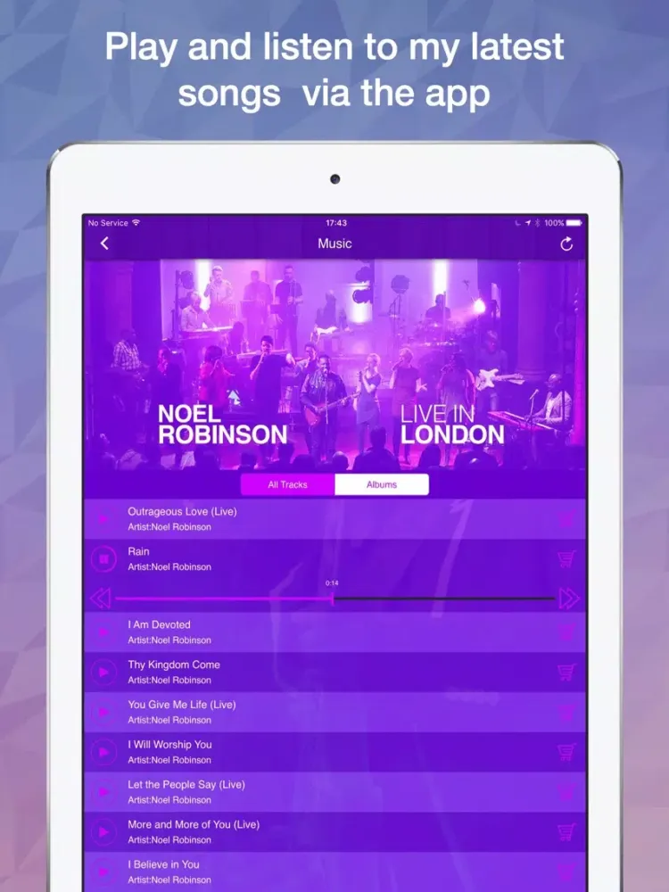ภาพหน้าจอของ Noel Robinson iPad 