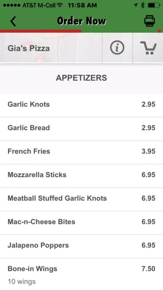 Скриншоты Gia's Pizza Poughkeepsie
