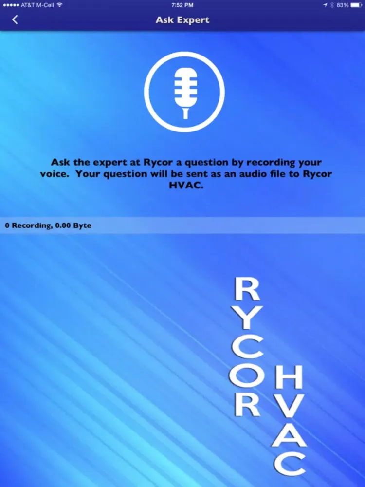 Rycor HVAC iPad  Screenshots