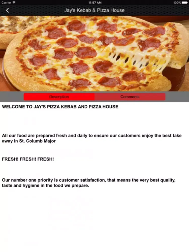 Capturas de pantalla de Jay's Pizza & Kebab House iPad 