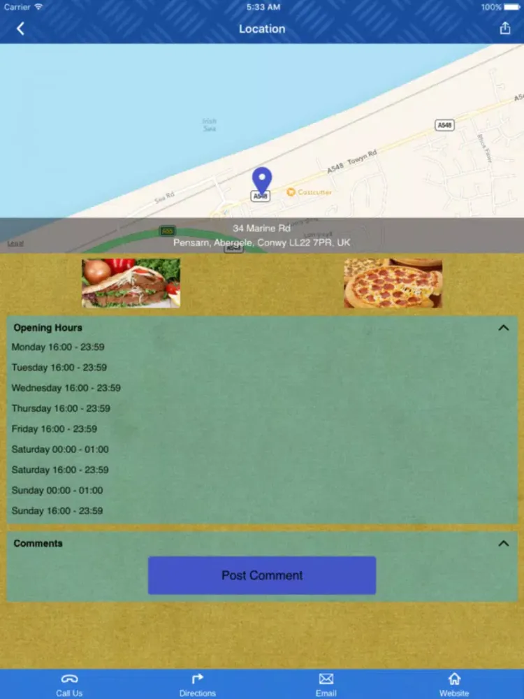 تصاویر K&C Kebab Burger Pizza House iPad 