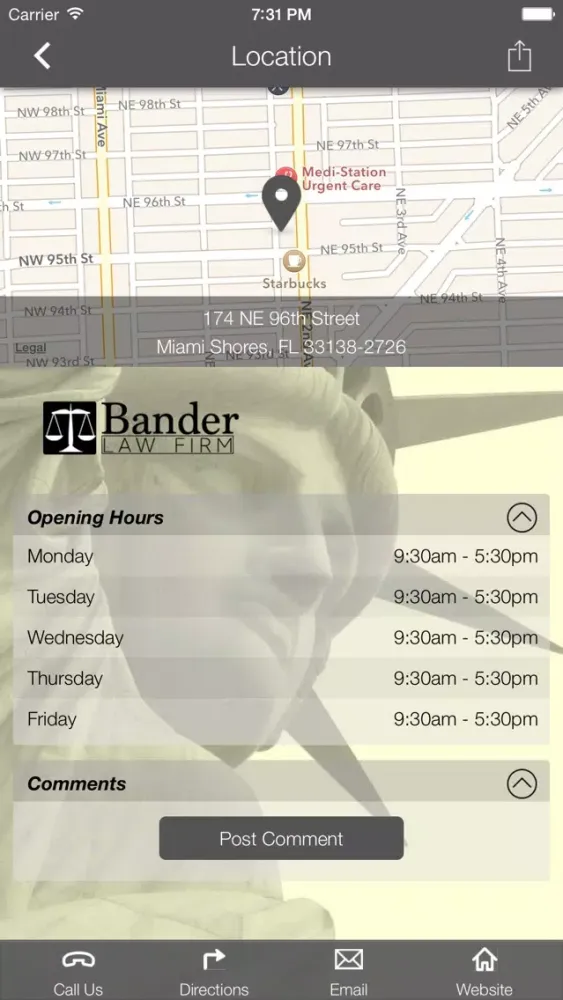 Bander Law Firm Ekran Görüntüleri