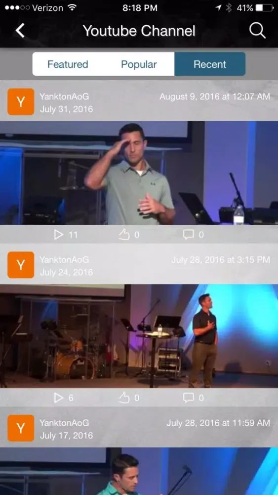 Capturas de tela do First Assembly Yankton