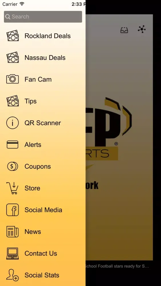 Capturas de pantalla de NFP Sports New York