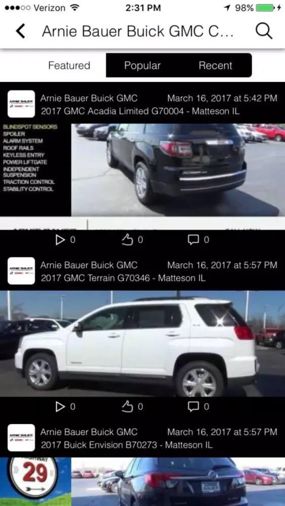 Tangkapan skrin Arnie Bauer Buick GMC