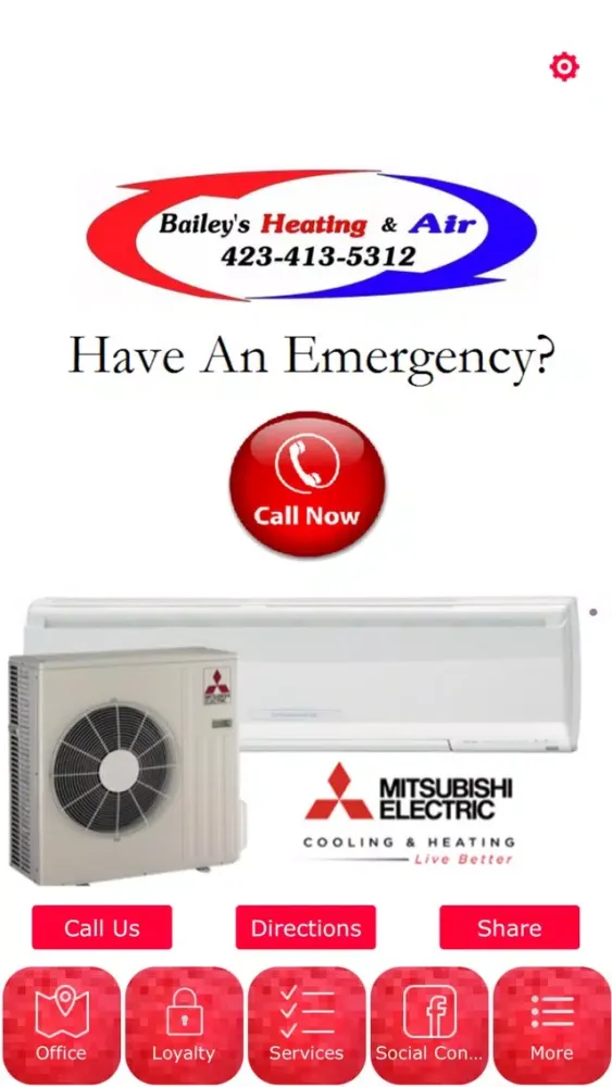ภาพหน้าจอของ Baileys HVAC