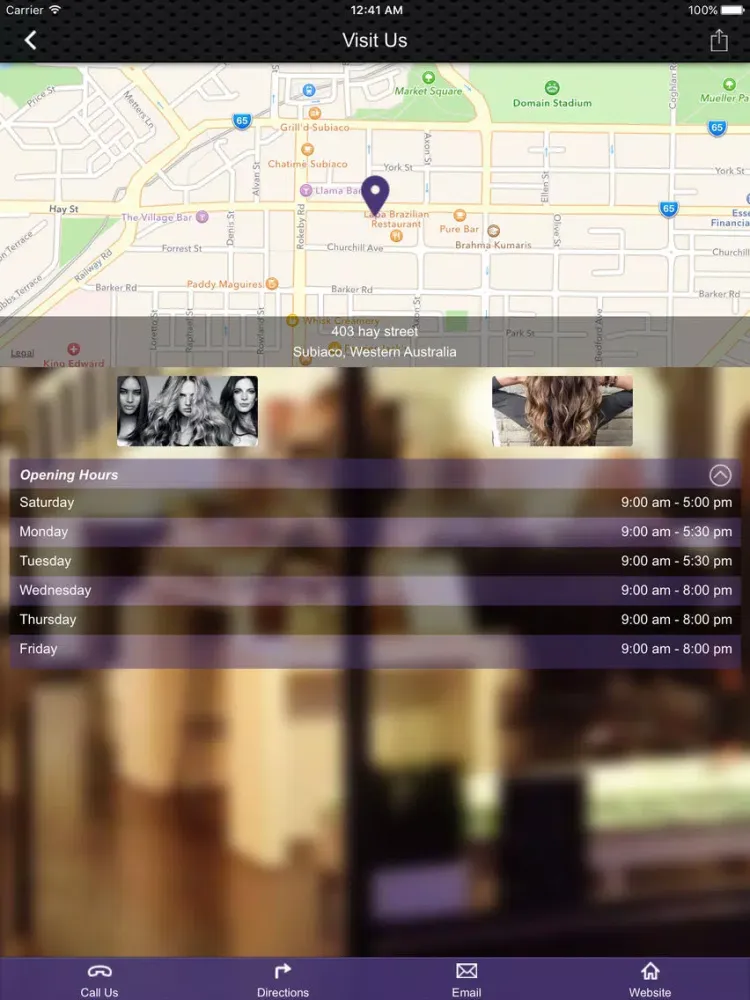 Capturas de tela do Subi Hairdressing iPad 