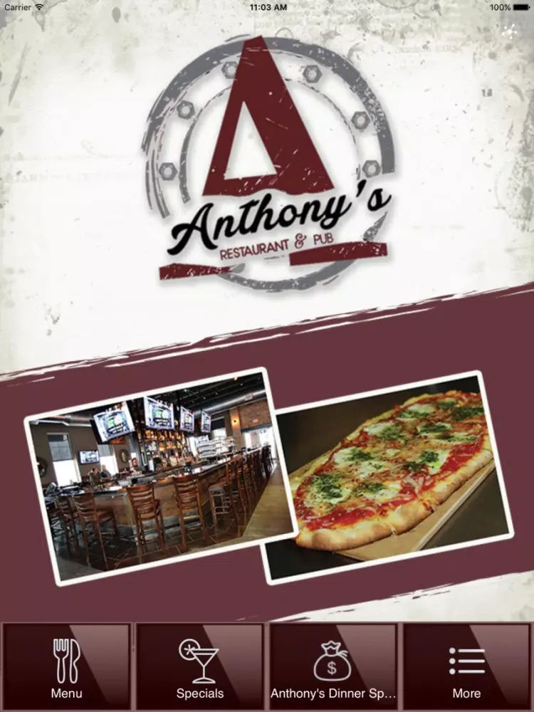 Anthony's Restaurant & Pub iPad 应用截图