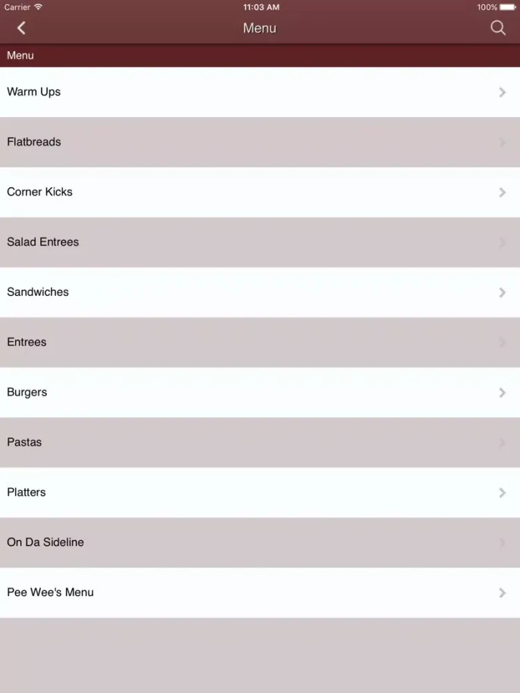 Anthony's Restaurant & Pub iPad 应用截图