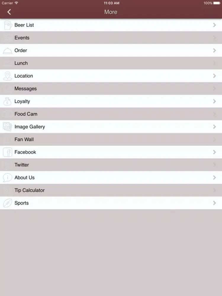 Anthony's Restaurant & Pub iPad 应用截图