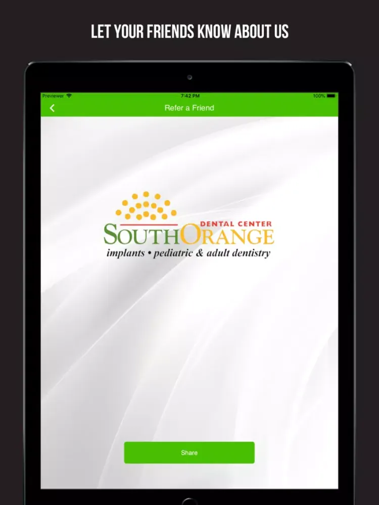 تصاویر South Orange Dental Center. iPad 