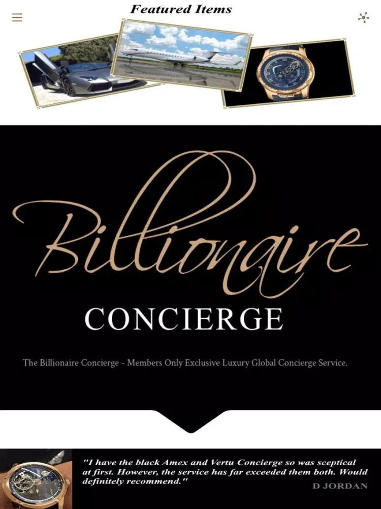 Скриншоты The Billionaire Concierge iPad 