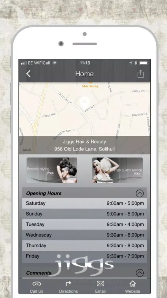 Capturas de pantalla de Jiggs Hair & Beauty