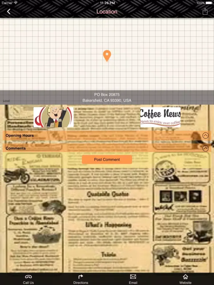 Coffee News of Bakersfield iPad 应用截图