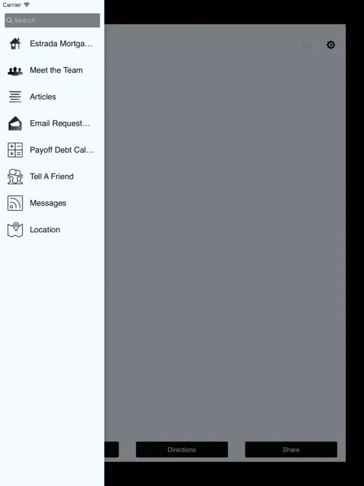 Ảnh chụp màn hình của Estrada Mortgage Group iPad 