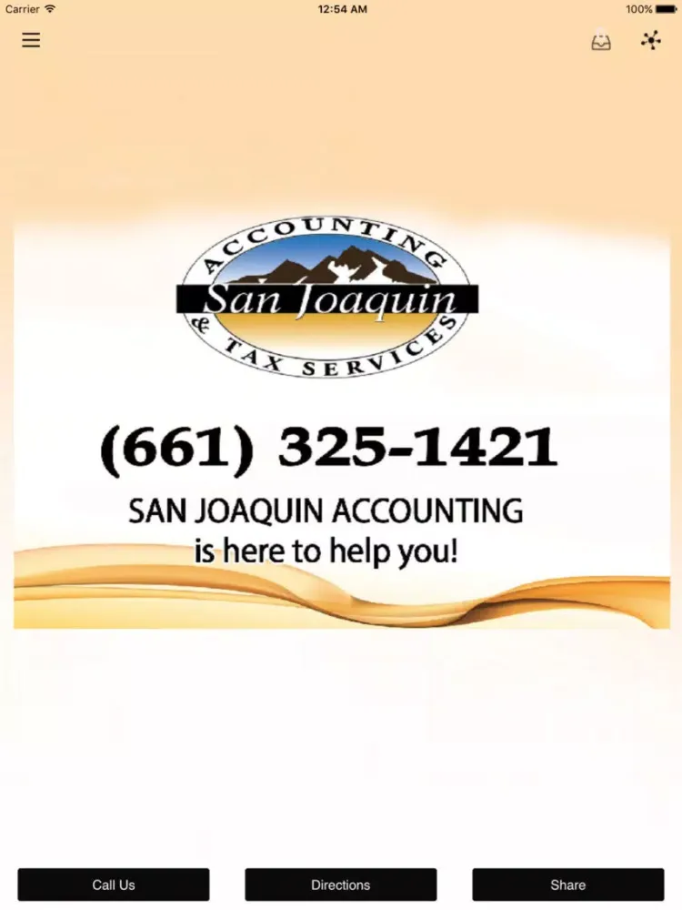 Ảnh chụp màn hình của San Joaquin Accounting & Tax Service iPad 
